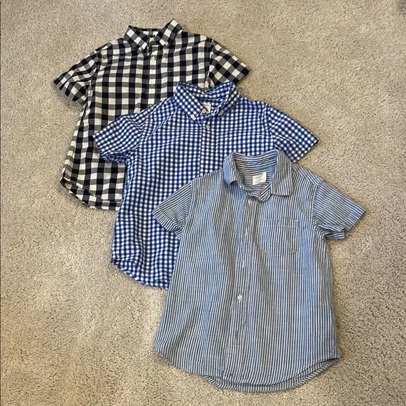 J Crew Kids Set of 3 short sleeve button down shirts, size 6-7 - Picture 1 of 7
